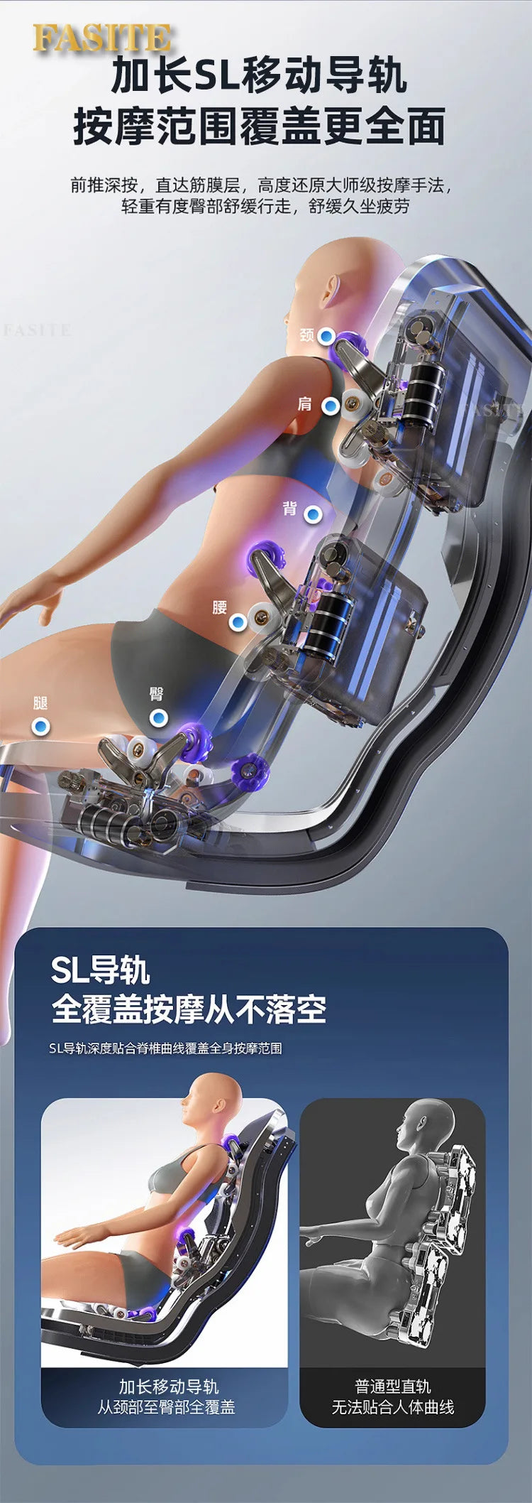 Massagesessel Home Intelligent Multifunktional Ganzkörper Automatisch Elektrisch Schwerelosigkeit Raumkapsel Führungsschiene