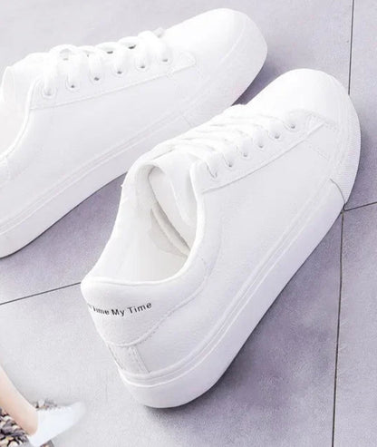 Women’s Fashion Sneakers – Breathable PU Leather Platform Shoes