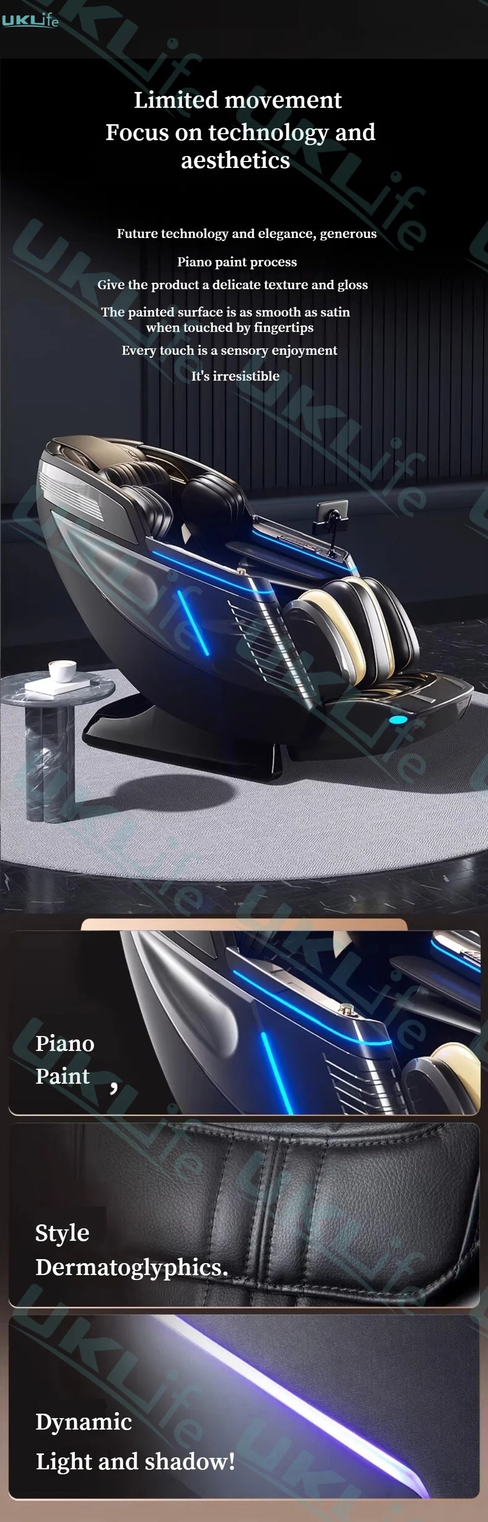 Neuer Dual Core Massagesessel 2025 Fortschrittlicher 4D Zero Gravity Body Scan Ganzkörper-Airbag Shiatsu Rücken- und Fußrollen-Liegesessel für Zuhause