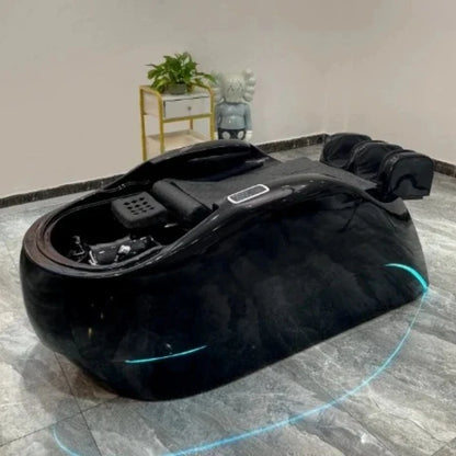 Intelligente Wasserzirkulationsliege, professionelles Waschbecken für Haare, Therapie, Kopf-Spa, Friseursalon, Liegestuhl, Schönheitsstuhl, Cadeira
