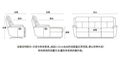 Komfortabler elektrischer Relaxsofa-Schnittsofa aus Leder, echtes einziehbares kombiniertes Schlafsofa, umwandelbares Divano Letto Möbel