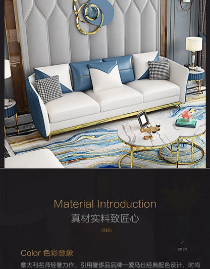 Designer Genuine Leather Sofas Fancy Modern Luxury Individual Loveseat Sofa Sectional Italian Sofy Do Salonu Home Furniture