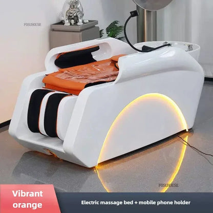 Multifunktionales Massage-Shampoo-Bett Friseursalon Spezial-Shampoo-Stuhl Salon Head Spa Ausrüstung High-End Salonmöbel