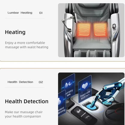 Massagesessel 5d Zero Gravity mit Heizung 2023 4d Massagesessel Kabelloses Telefonladegerät