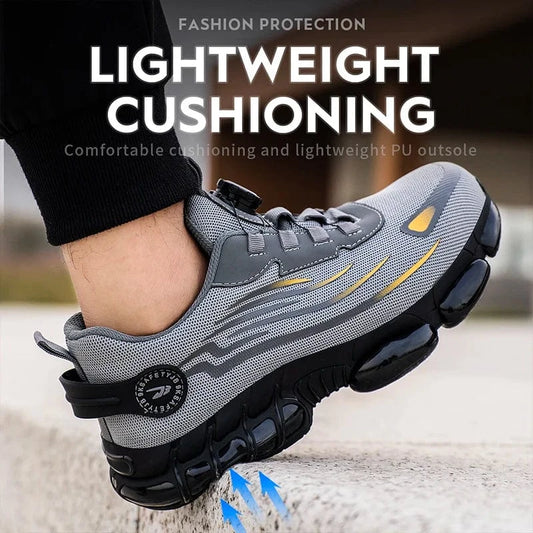 Breathable Slip-On Safety Shoes Lightweight Work Sneakers