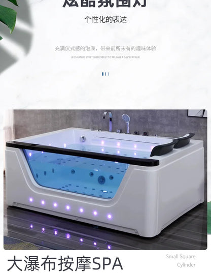 Große Wasserfall-Surfing-Jacuzzi-Acrylbadewanne kleine Wohnung, freistehende Badewanne für den Haushalt mit konstanter Temperatur