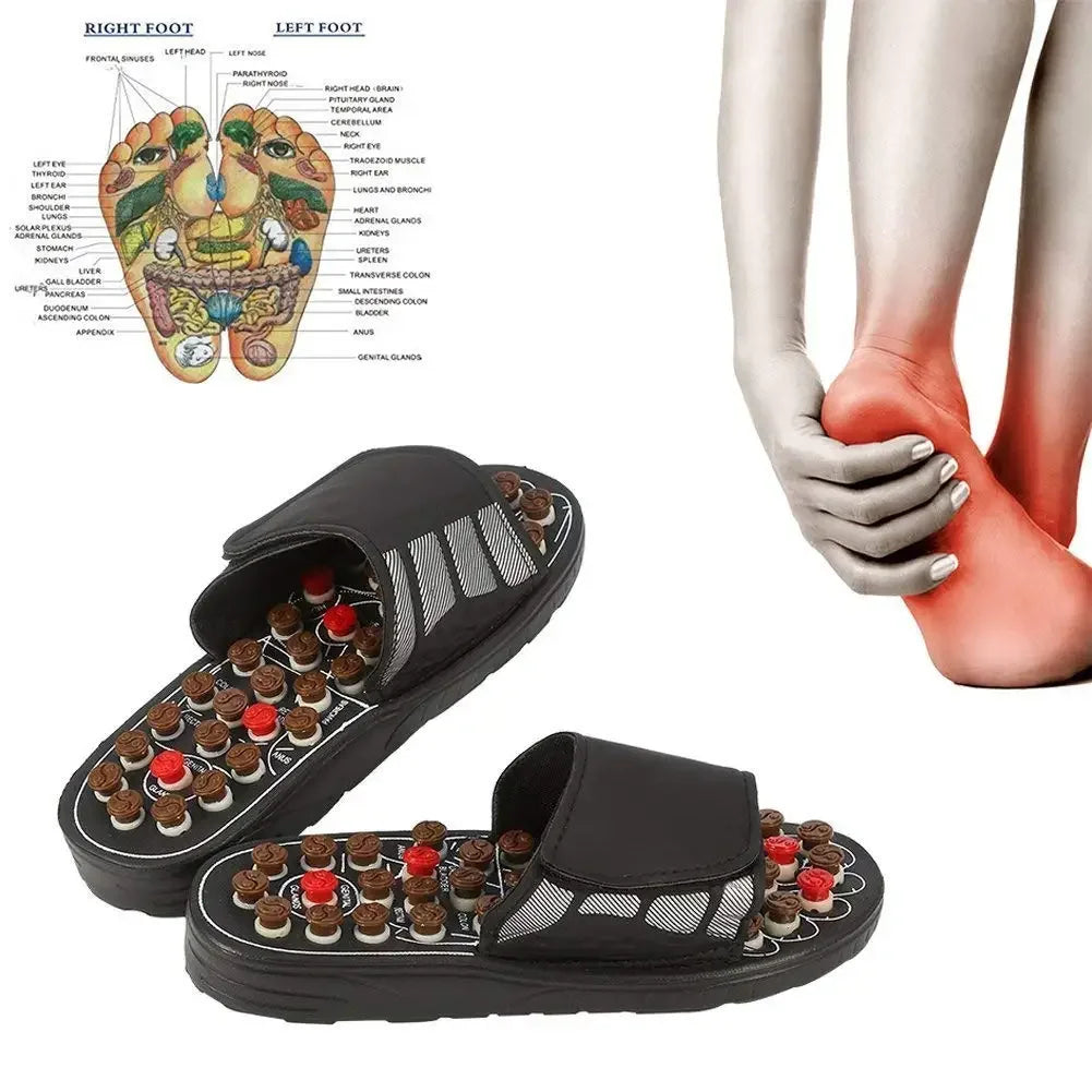 Fußmassage-Hausschuhe Akupunktur-Therapie Massage-Schuhe zur Aktivierung von Fuß-Akupunkturpunkten Reflexzonen-Fußpflege-Massage-Sandale