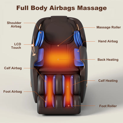 USA Local Delivery  3D Airbag Zero Gravity full body Massage Chair Home 3D Foot Roller Shiatsu Office Chair