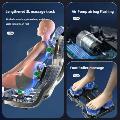 Smart 4d Massage Chair Full-body Zero Gravity Luxury Shiatsu Biration Heating Relax Muscle Relief Pain Massage Chair