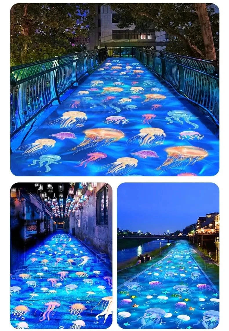 Ocean World Projection Spotlight – Dynamic Water Ripple &amp; Jellyfish Landscape Light