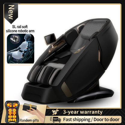 2025 New Tech 4D Massage Chair AI Voice Control Full Body Air Compression SL Track Heat Therapy Foot Roller USB Charging chair