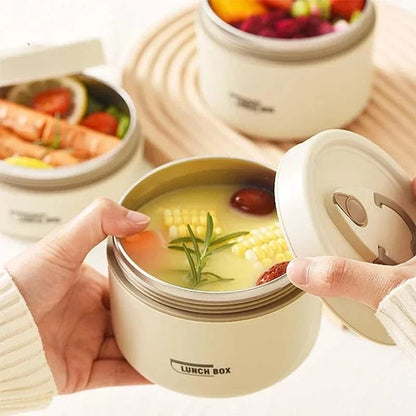 3-Layer Insulated Lunch Box Set – Stackable Thermal Food Containers for Adults & Kids