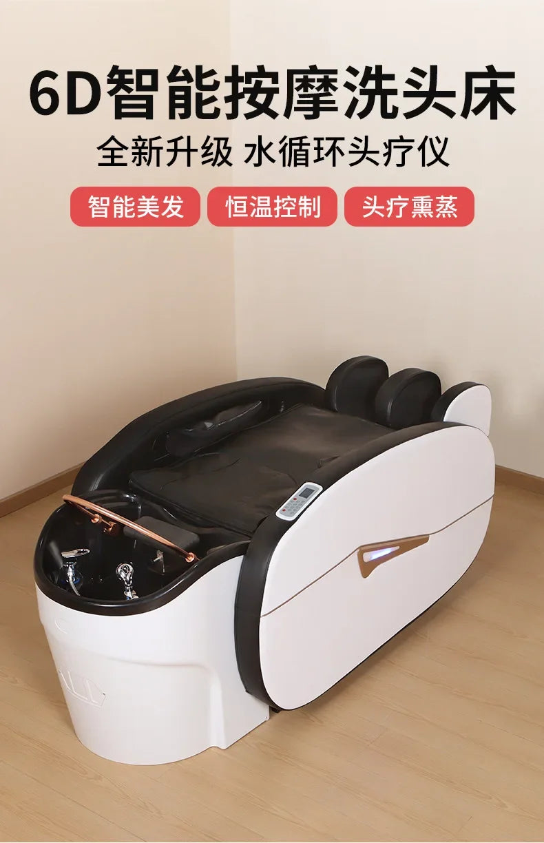 Fabrik Salon Möbel Friseurladen Elektrisches Massagebett Japanisches Kopf-Spa-Bett Wasserzirkulation Automatisches Massage-Shampoo-Bett