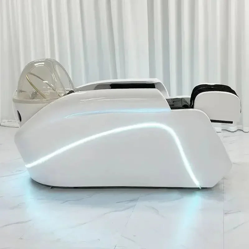 ss neues intelligentes elektrisches Massage-Shampoo-Bett, konstante Temperatur, automatische Wasserzirkulation, Begasungs-Kopftherapie-Bett