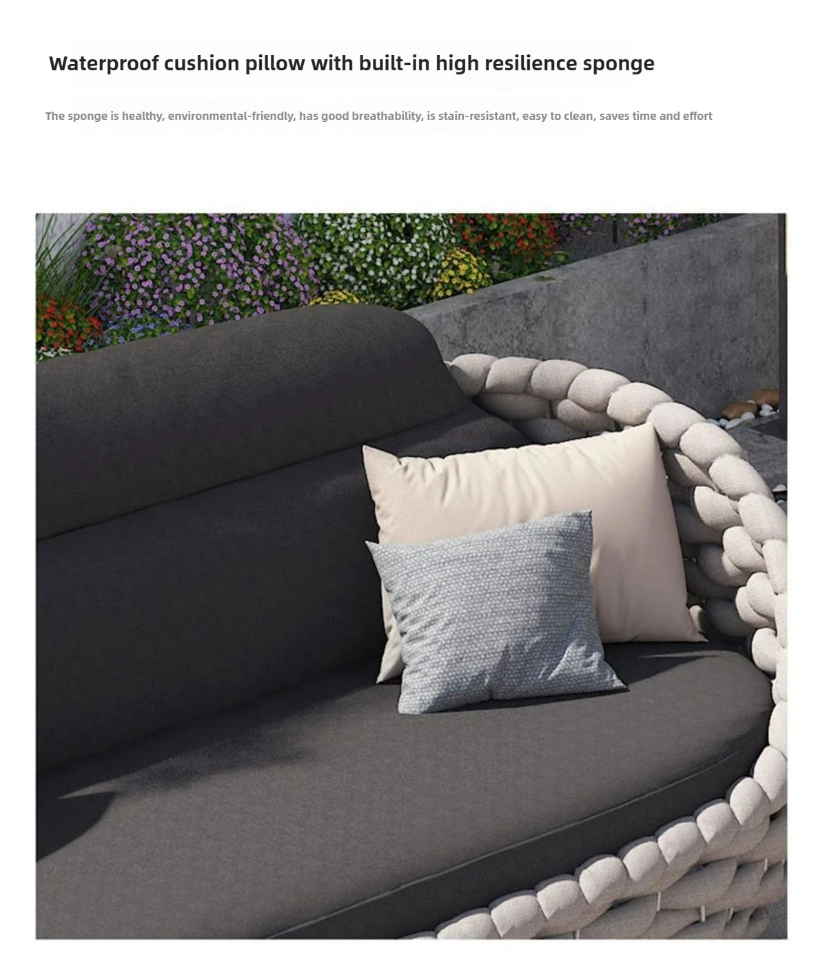 Outdoor Rattan Sofa Hofkombination Doppelstuhl Freizeit Terrasse Villa Wohnzimmer Balkon Outdoor Sitzmöbel Haus