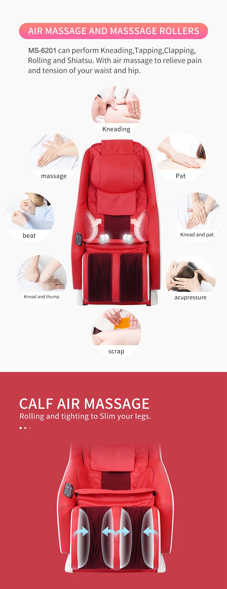 2023 traditionelle chinesische Liege kleiner Fuß-Sofa-Massagestuhl OEM