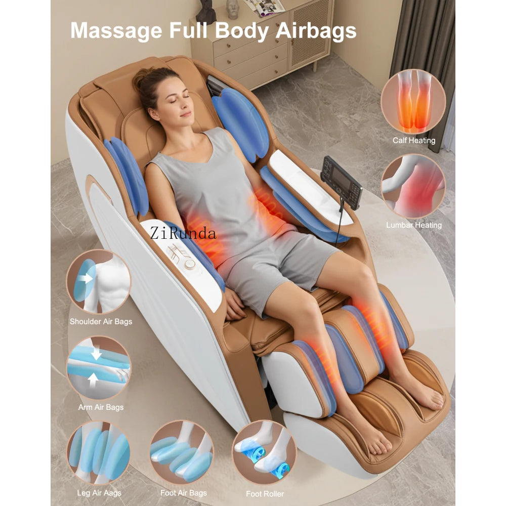 Ganzkörpermassagesessel Zero Gravity Fußrollen Rückenheizung LCD-Touchscreen SL-Track