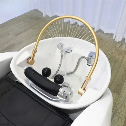 Keeson Premium Full Body Electric Massage Luxury Shampoo Spa Shampoo Bed with Heated Fumigator Water Circulation
