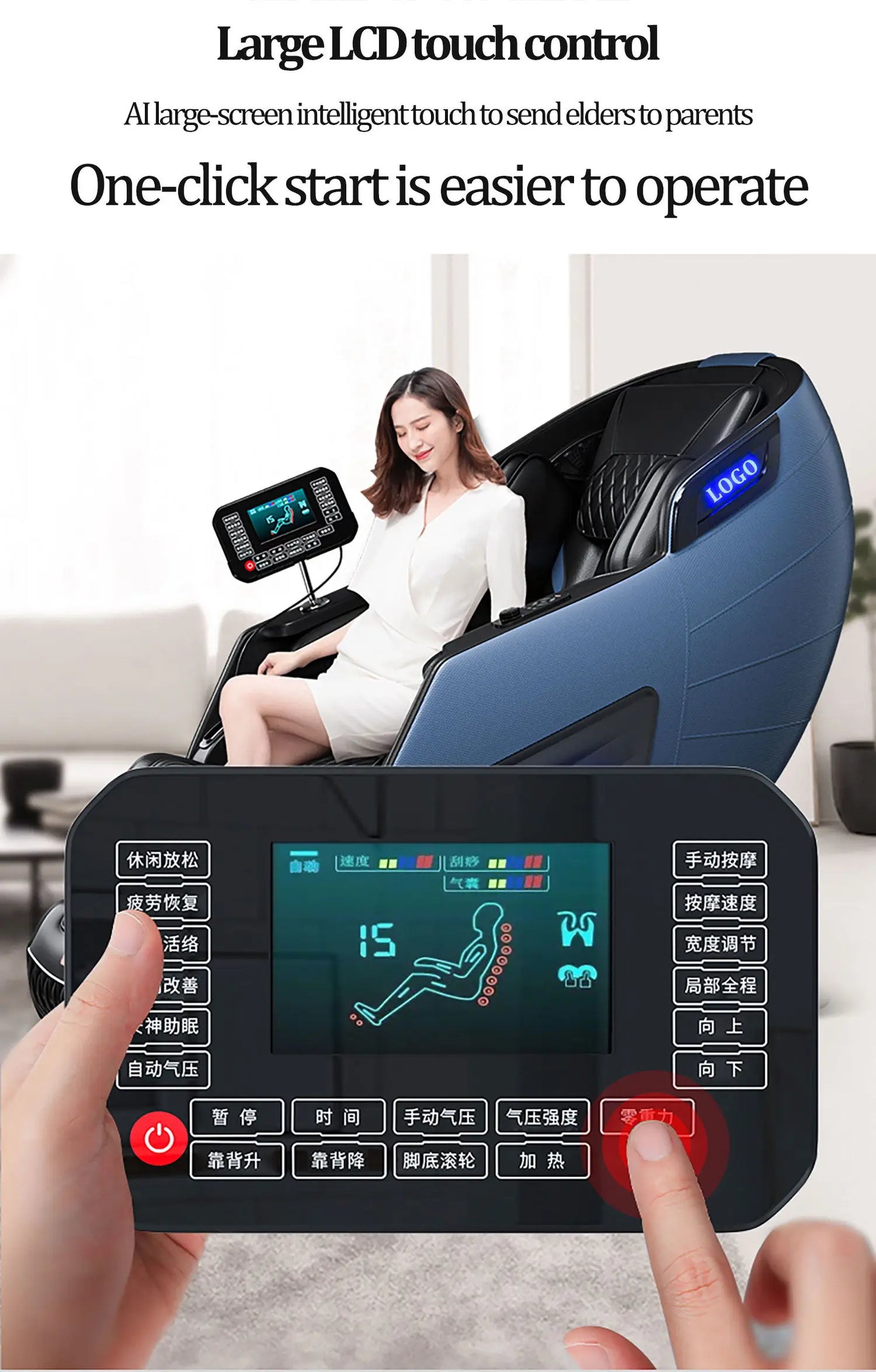 3  Year Warranty UKLife 4D SL-Track Full Body Air Bag Zero Gravity  Luxury Electric Massager Chairs For Office  Massage Sofa