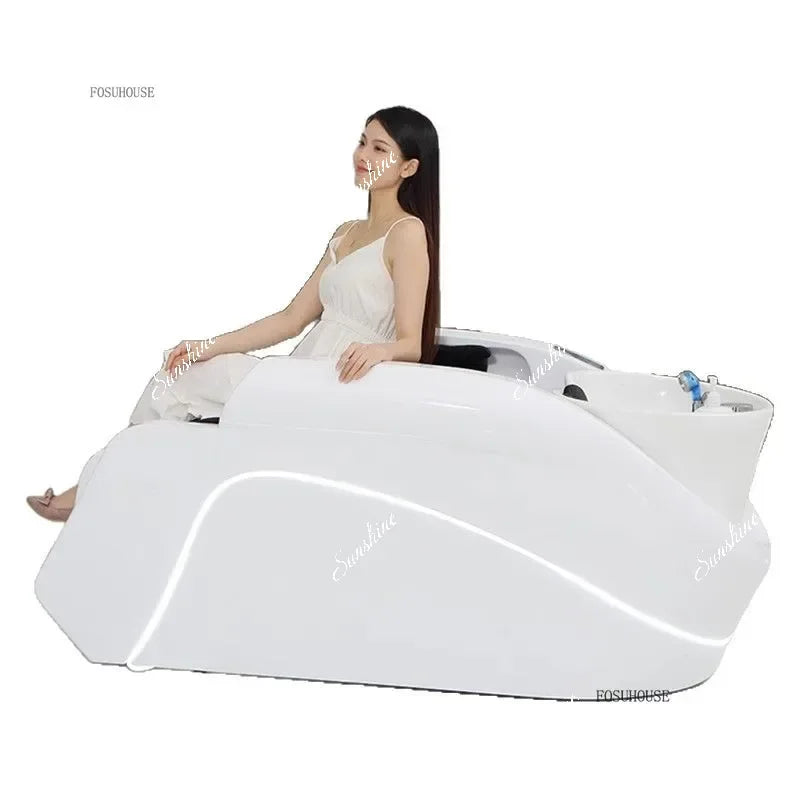 Massage-Shampoo-Bett Friseur-Haarsalon Elektrischer Laden Multifunktions-Shampoo-Stuhl Salonmöbel Begasungsmassagebett