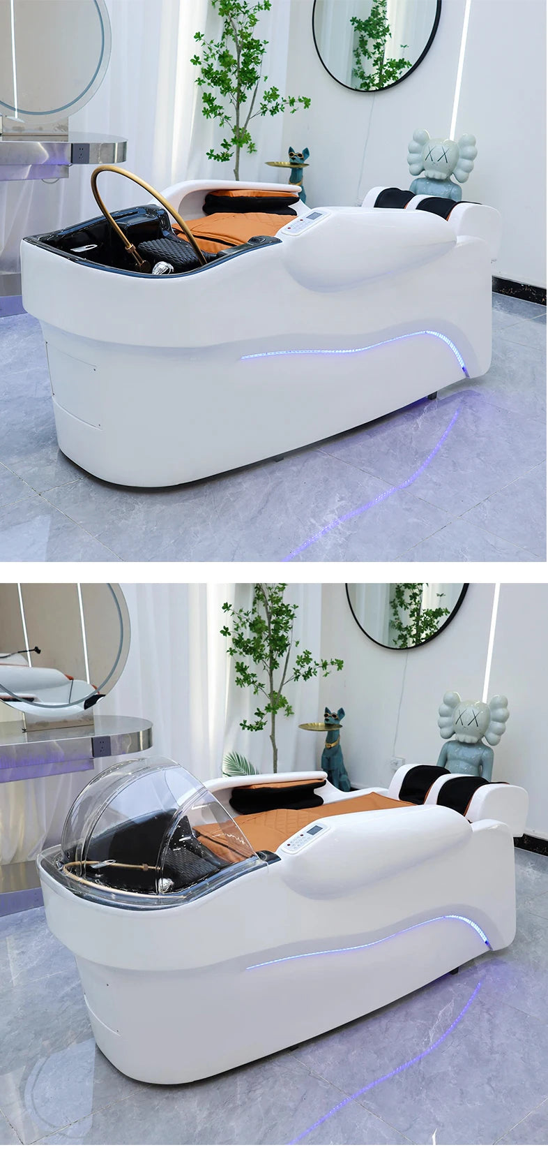 Friseursalonmöbel Multifunktionales Massage-Shampoo-Bett mit Wasserkreislauf für Haar-Spa