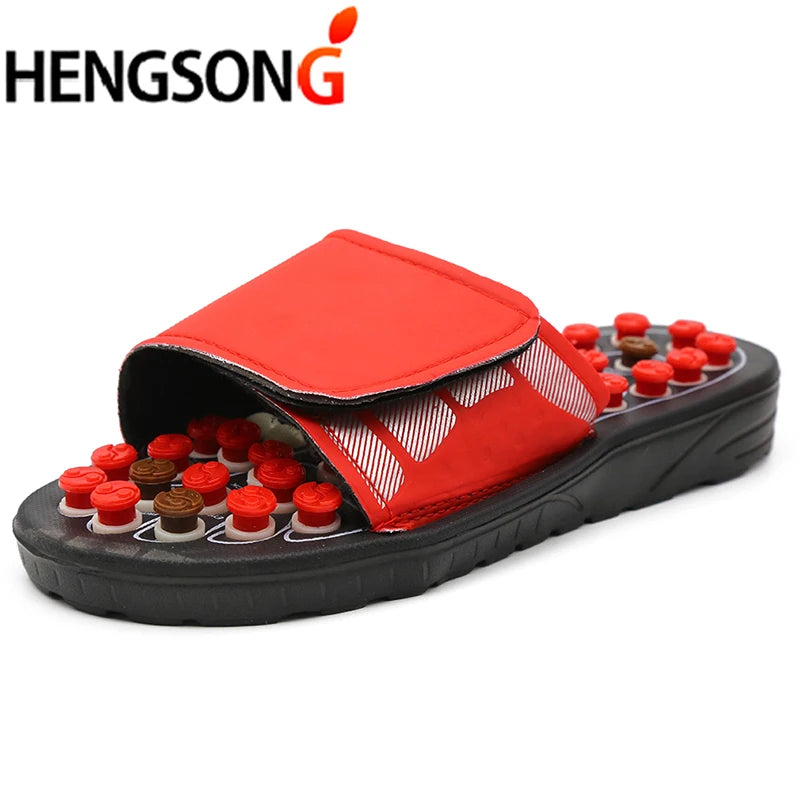 Akupressur Massage Pantoffeln Sandalen für Herren Füße Chinesische Akupressur Therapie Medizinische Rotierende Fußmassage Schuhe Unisex