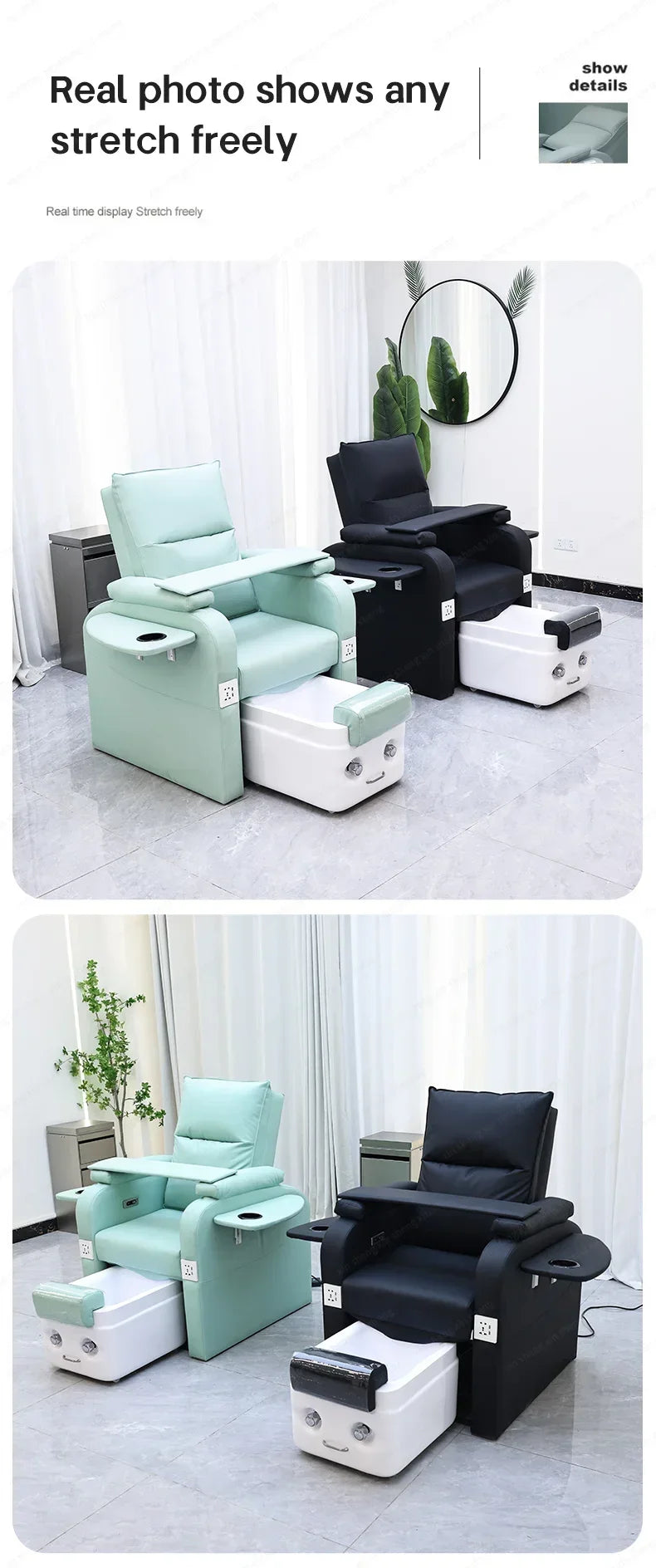 XinSheng Fußbad Nagelstuhl Pedikürestühle Salon SPA Fußmassage Maniküre Möbel Sofa Material Rückenlehne Elektrische Hebefunktion2026