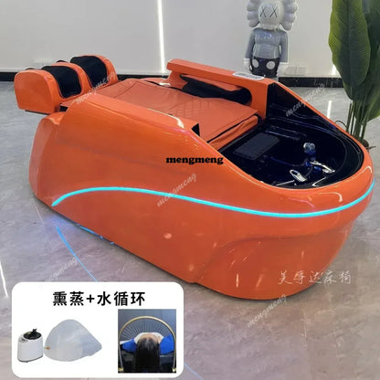 Barbershop Smart Massage Shampoo Chairs Multifunction Hair Salon Scalp Massage Water Cycle Shampoo Chairs Furniture