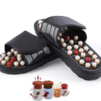 1 Paar Entlastungs-Fußmassage-Pantoffeln, Reflexzonenmassage-Sandalen zur Fußstress-Akupunktur, Gesundheitspflege-Pantoffeln, Schuhe zur Verbesserung der Durchblutung
