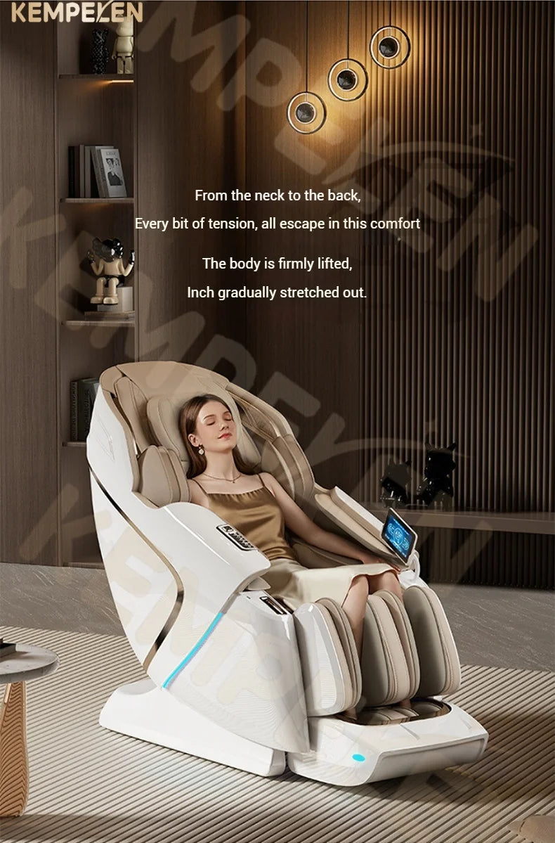 Flaggschiff 4D+3D Dual-Core Smart Massagesessel | KI-Zielerkennung & 149cm SL-Schiene | 6 Meditationsmodi & Zero Gravity Rocking
