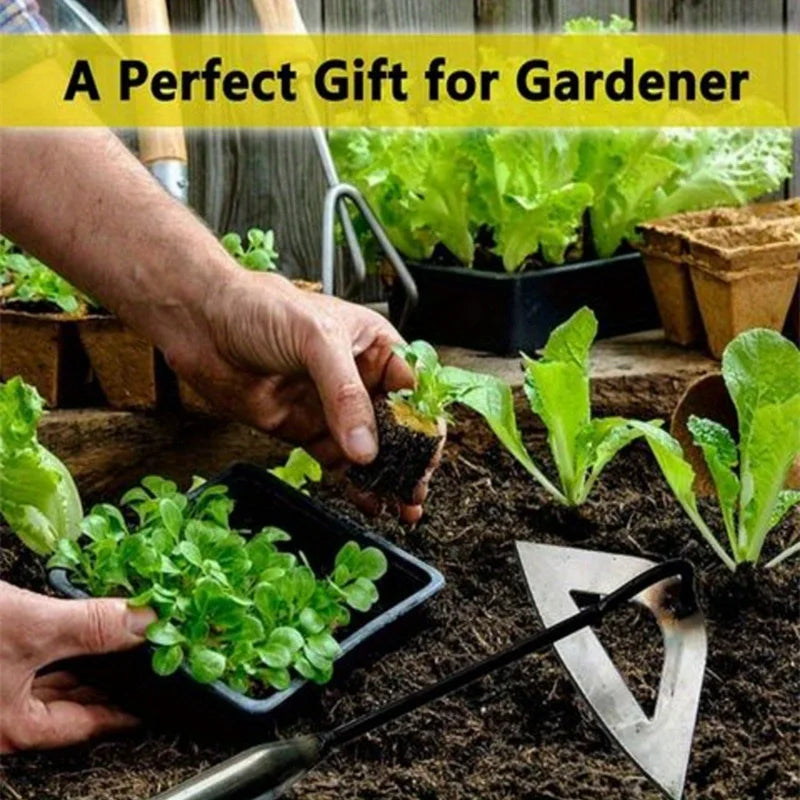 Houe Creuse Durable Tout Acier de Qualité Supérieure, Râteau de Désherbage Durable et Antirouille, Idéal pour les Légumes HP