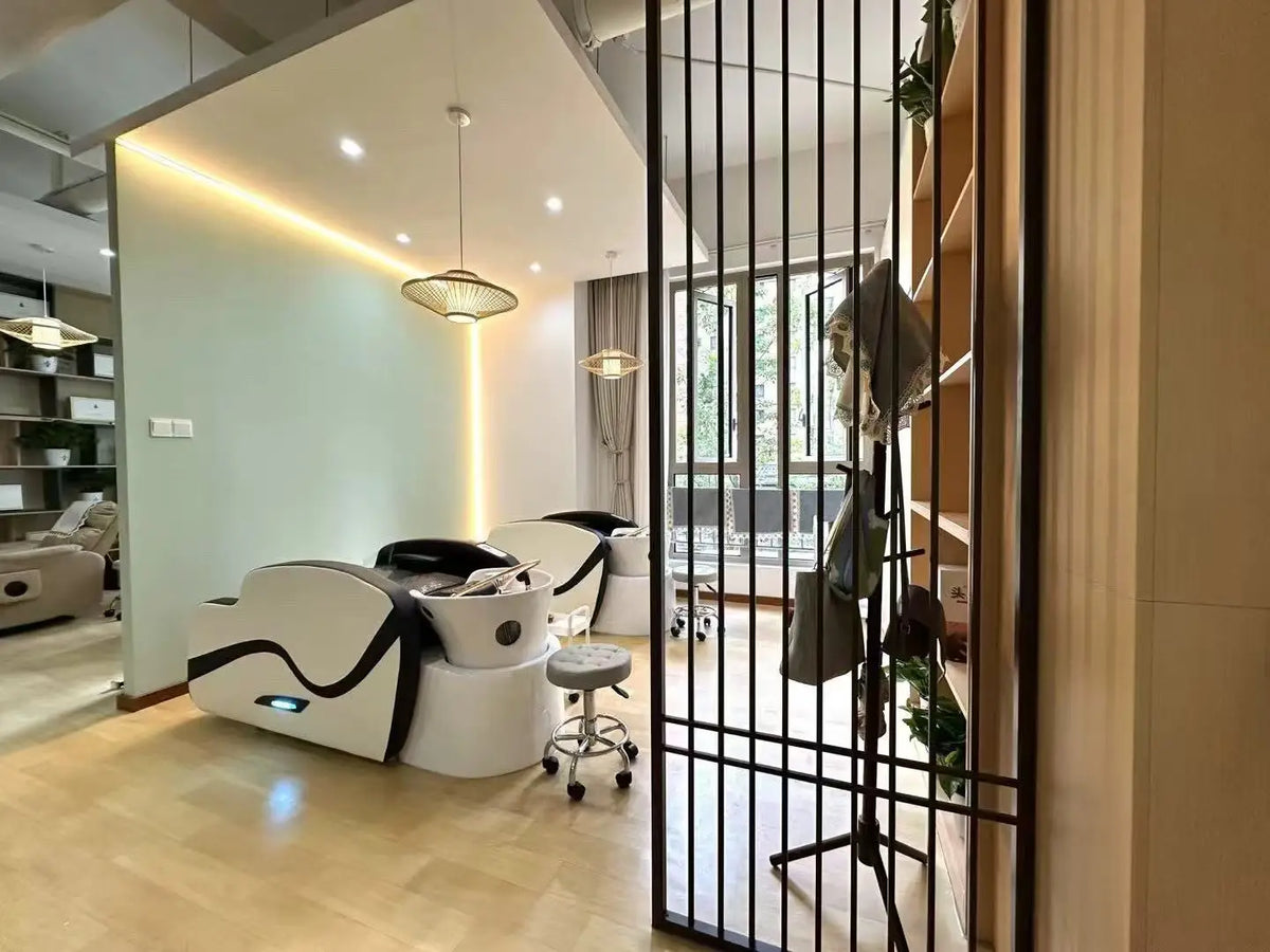 Friseur-Waschbecken für anspruchsvolle Gegenden, elektrisches Massagebett, Haarwaschbecken, Shampoo-Waschbecken, High-End-Friseursalon-Möbel