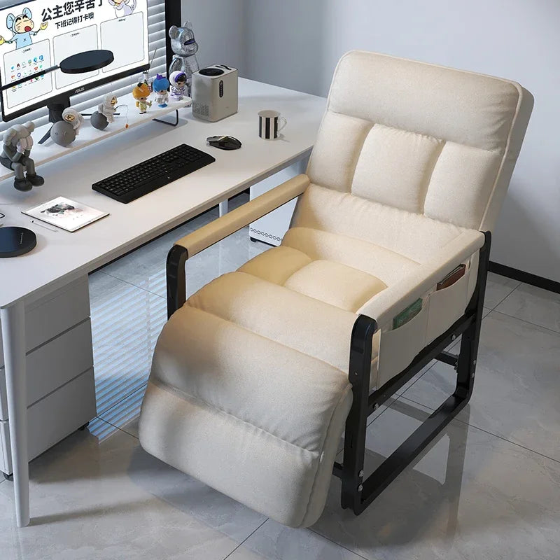 Liegestuhl Bürostuhl Mittagspause Klappstuhl Computerstuhl, kann sitzen und liegen, Zwei-Zweck-Faulenzer-Sofa-Stuhl mit Rückenlehne