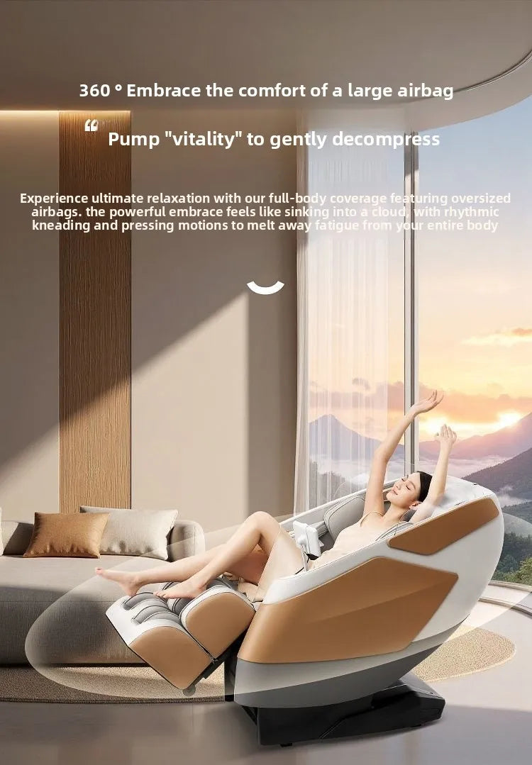 Ganzkörper-Massagesessel, Home Smart, Luxus, multifunktional, Relaxsessel, verstellbar, automatisch, Shiatsu, Entspannungstherapie, Design
