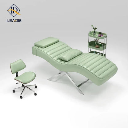 Moderne goldene Basis, Massagetisch für Schönheit Wohnzimmer, Wimpern Wimpernverlängerung, Komplettes Set an Möbeln