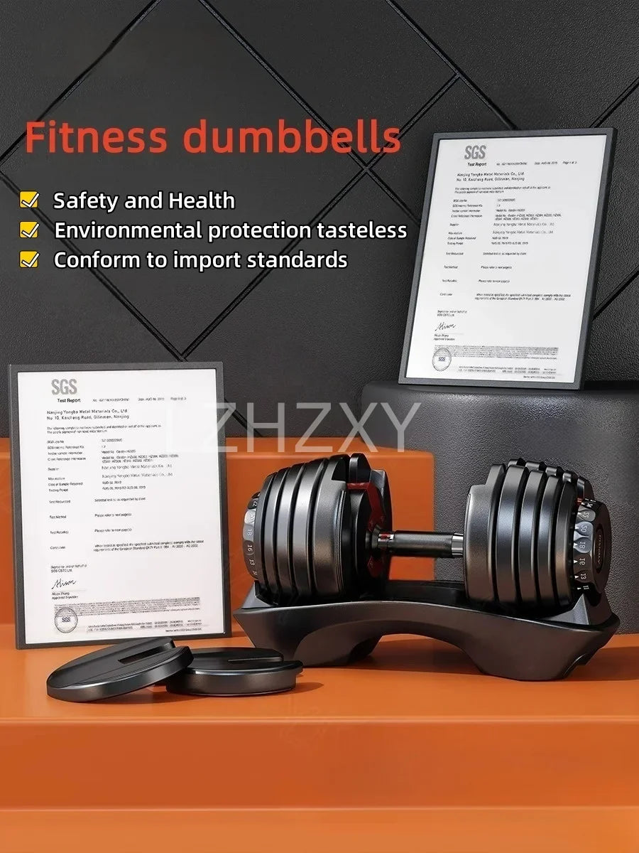 Hanteln Männer und Frauen Heimfitnessgeräte Kurzhanteln mit Gummiummantelung und einstellbarem Gewicht Bodybuilding Groß Fitness