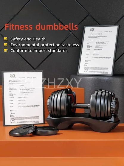 Hanteln Männer und Frauen Heimfitnessgeräte Kurzhanteln mit Gummiummantelung und einstellbarem Gewicht Bodybuilding Groß Fitness