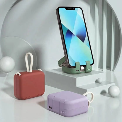 Creative All-in-One Foldable Battery Charger – 4000mAh Power Case for All iPhone
