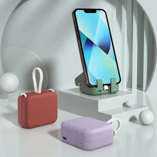 Creative All-in-One Foldable Battery Charger – 4000mAh Power Case for All iPhone