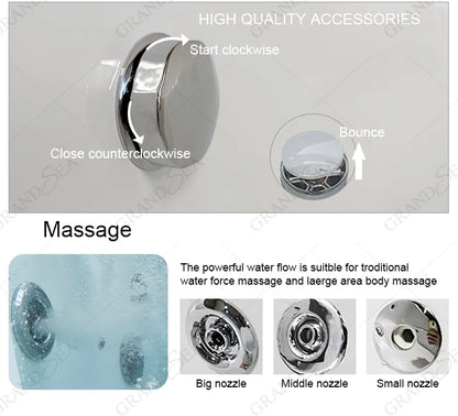Kinder-Hydromassage-Whirlpool-Badewanne freistehend Acryl Kinderschwimmbecken Baby-Hydromassage-Badewanne