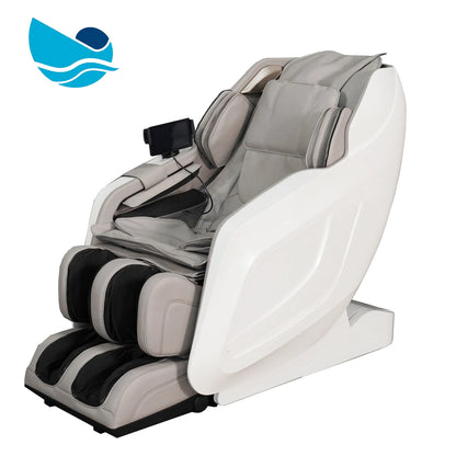 Innovativer elektrischer Ganzkörper-Massagesessel 18 Modi Liegefunktion Fußstütze Schwerelosigkeitssystem Infrarottherapie 135 cm SL