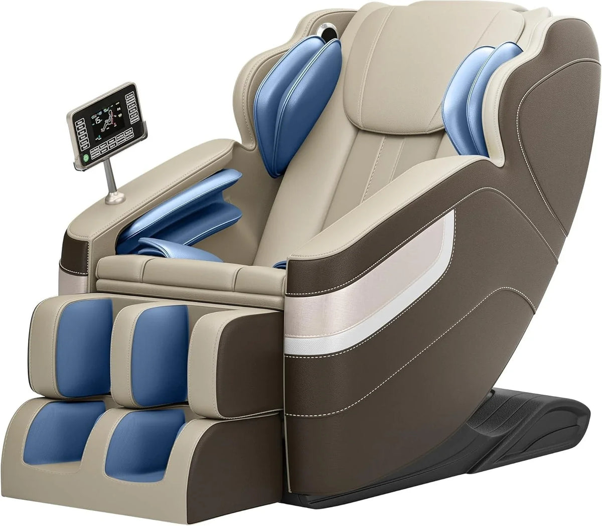 Ganzkörpermassage-Sessel, Zero-Gravity-Massageliege mit 6 Automatikmodi, Ganzkörper-Airbags, Bluetooth, für Büro geeignet