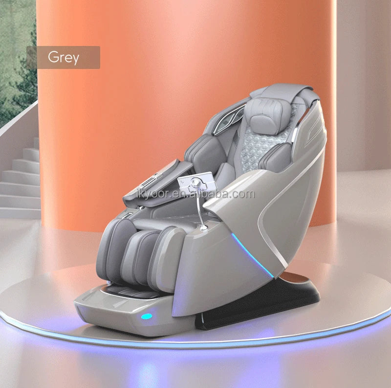 OEM Ganzkörper-4D-SL-Track-Massagesessel mit Schwerelosigkeitsfunktion, 13 Programmen, Heizung und kabellosem Laden