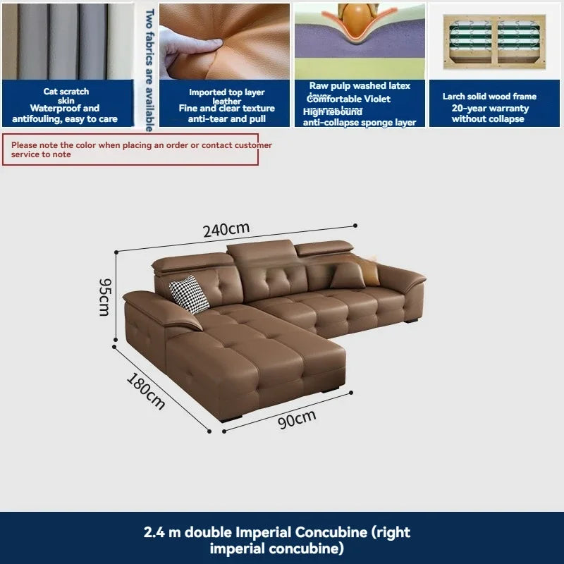 L Shaped Leather Sectional Sofa and Couch For Living Room Italian Oversized Leather Sofa Couches Living Room Furniture