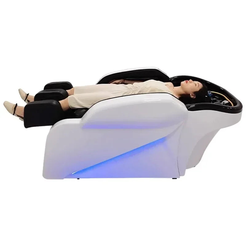 Kosmetikstuhl Shampoo-Bett Waschbecken Haarwaschbecken Headspa Massage Wasser Komplettmöbel Schönheitsbecken Leder Luxus-Sofa