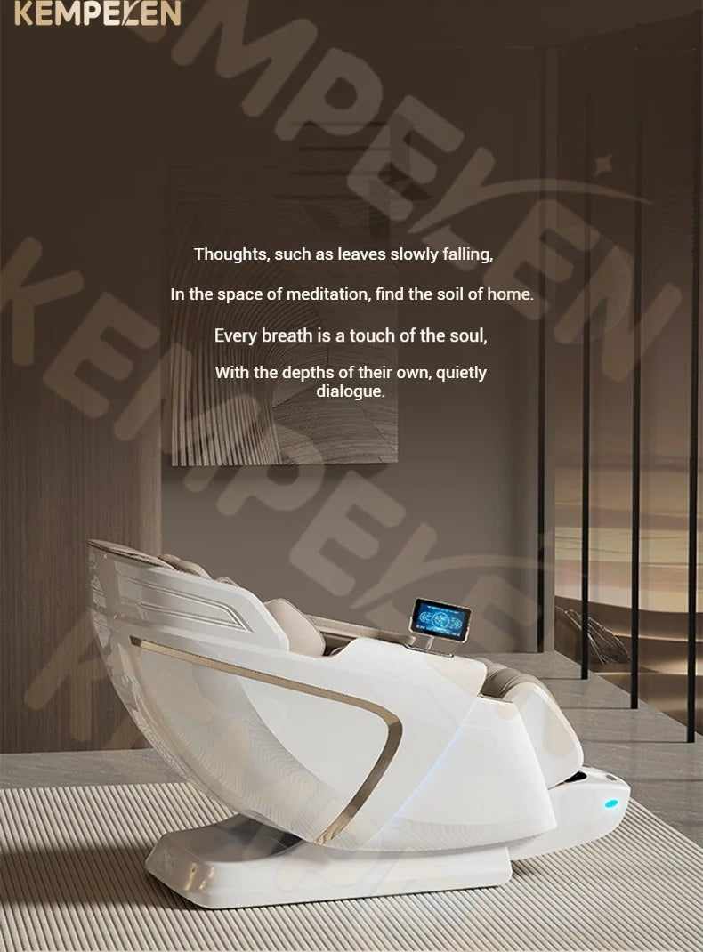 Flaggschiff 4D+3D Dual-Core Smart Massagesessel | KI-Zielerkennung & 149cm SL-Schiene | 6 Meditationsmodi & Zero Gravity Rocking