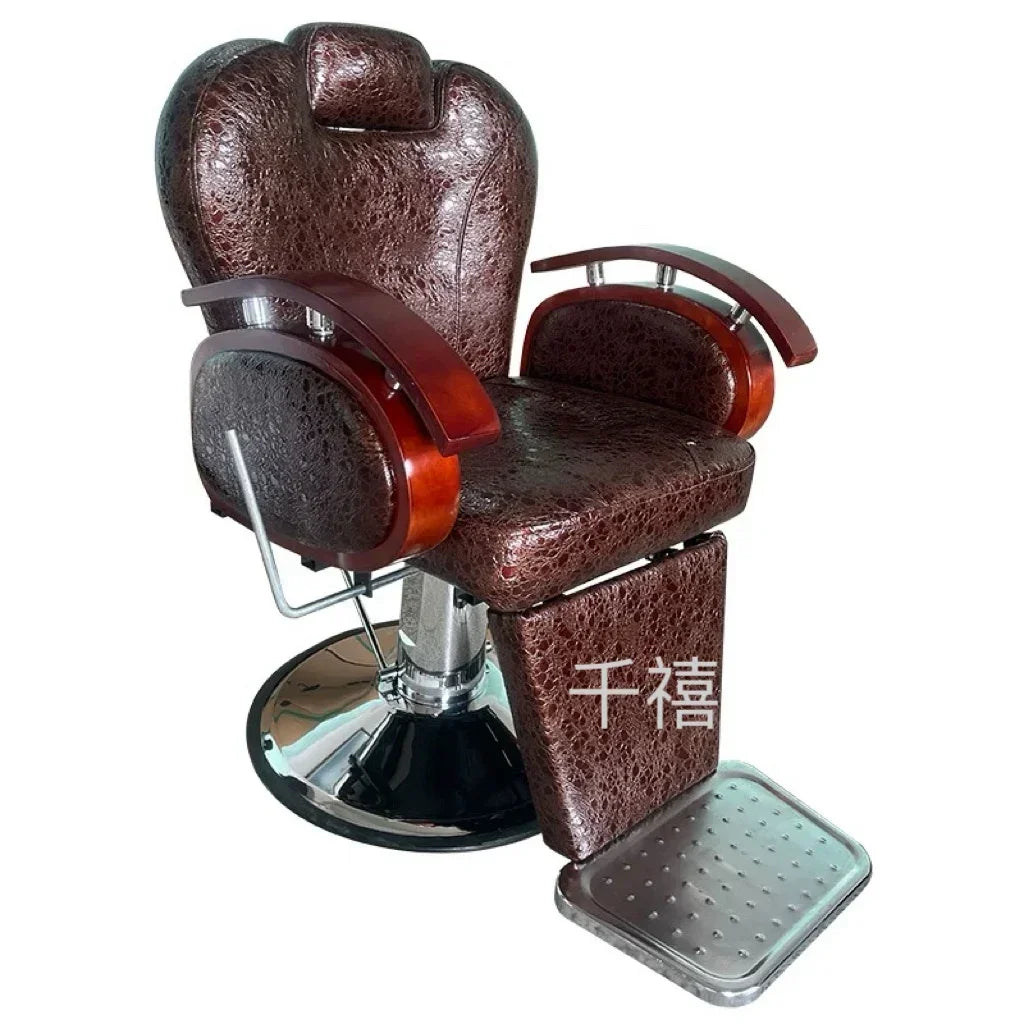 Modern Luxury Barber Chairs Nordic Vintage Lift Swivel Barber Chairs Hairdresser Comfort Commercial Furniture Sandalye FYBC