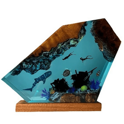 Undersea Resin Lamp – Whale, Turtle &amp; Diver Night Light&nbsp;