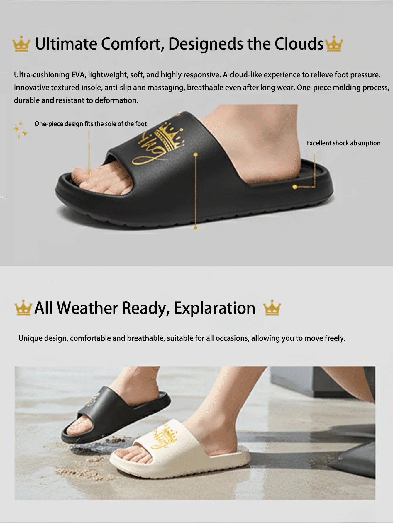 Neue legere, innovative Design-Herrenschuhe Eva-Weichsohle leichte Hausschuhe Hochwertige exklusive Marken-Hausschuhe