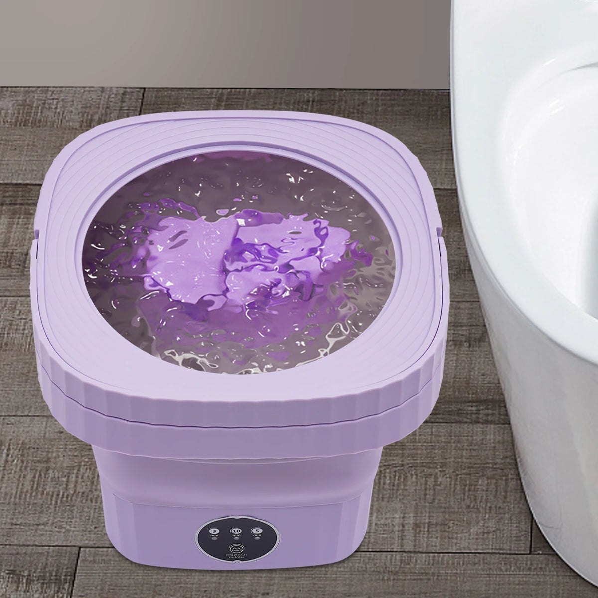 Mini-lave-linge pliable portable compact avec 3 modes pour sous-vêtements, vêtements de bébé, voyage, linge léger